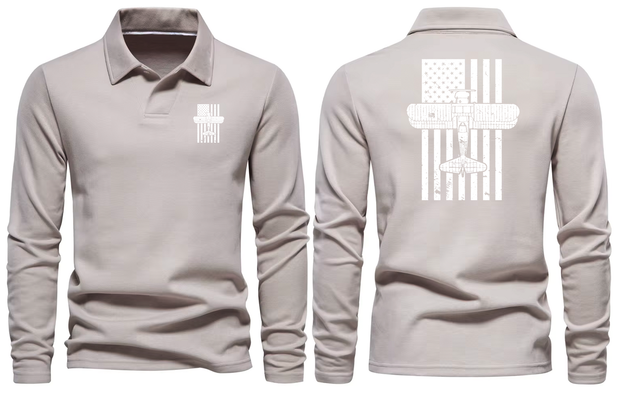 BOEING LONG SLEEVE  POLO