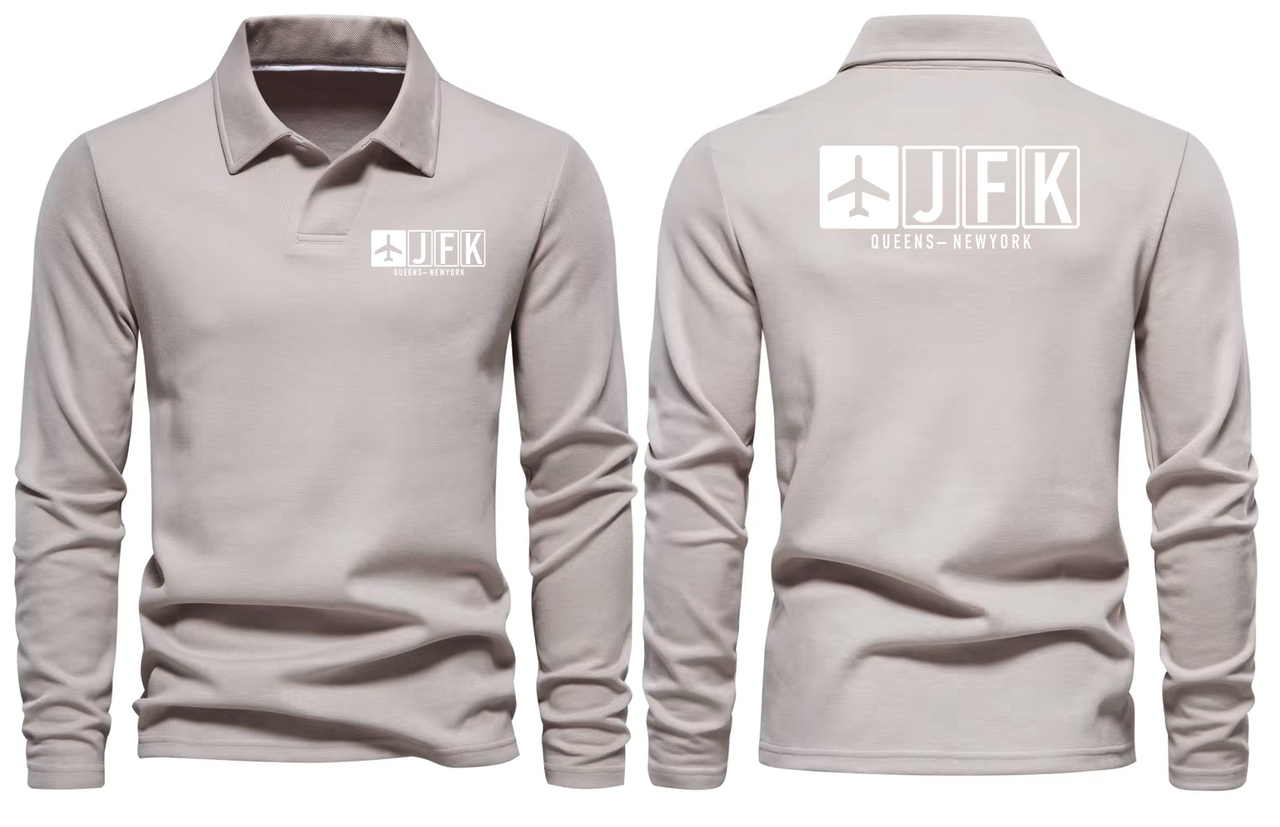 JFK AIRPORT LONG SLEEVE POLO