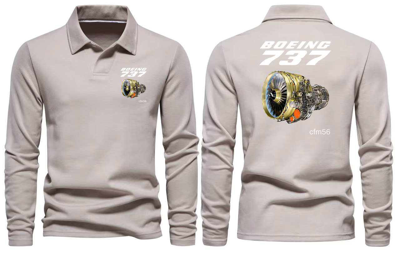 BOEING CFM 56 LONG SLEEVE  POLO