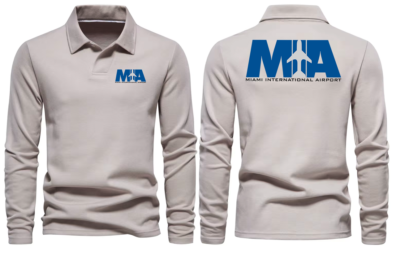 MIA AIRPORT LONG SLEEVE  POLO