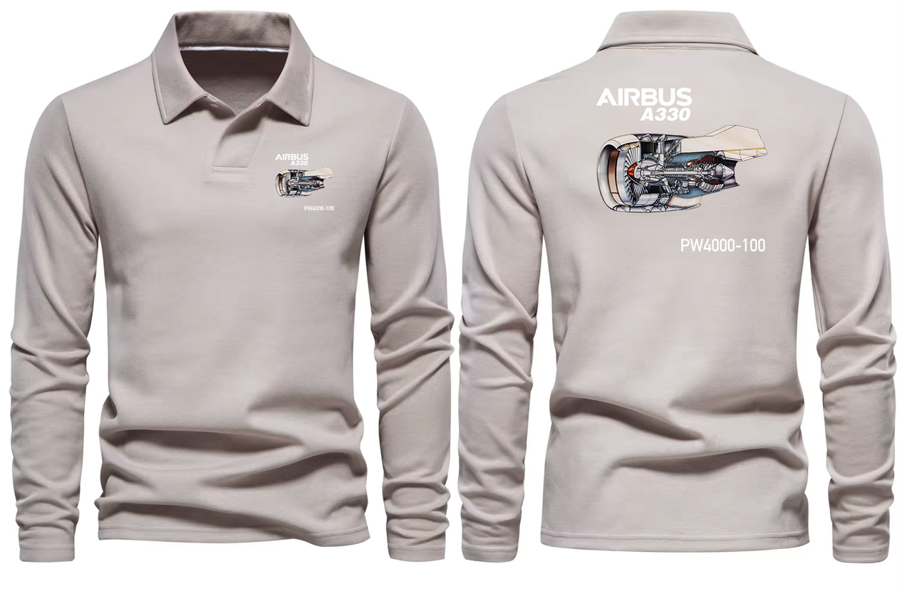 AIRBUS A330 PW 4000-100 LONG SLEEVE  POLO