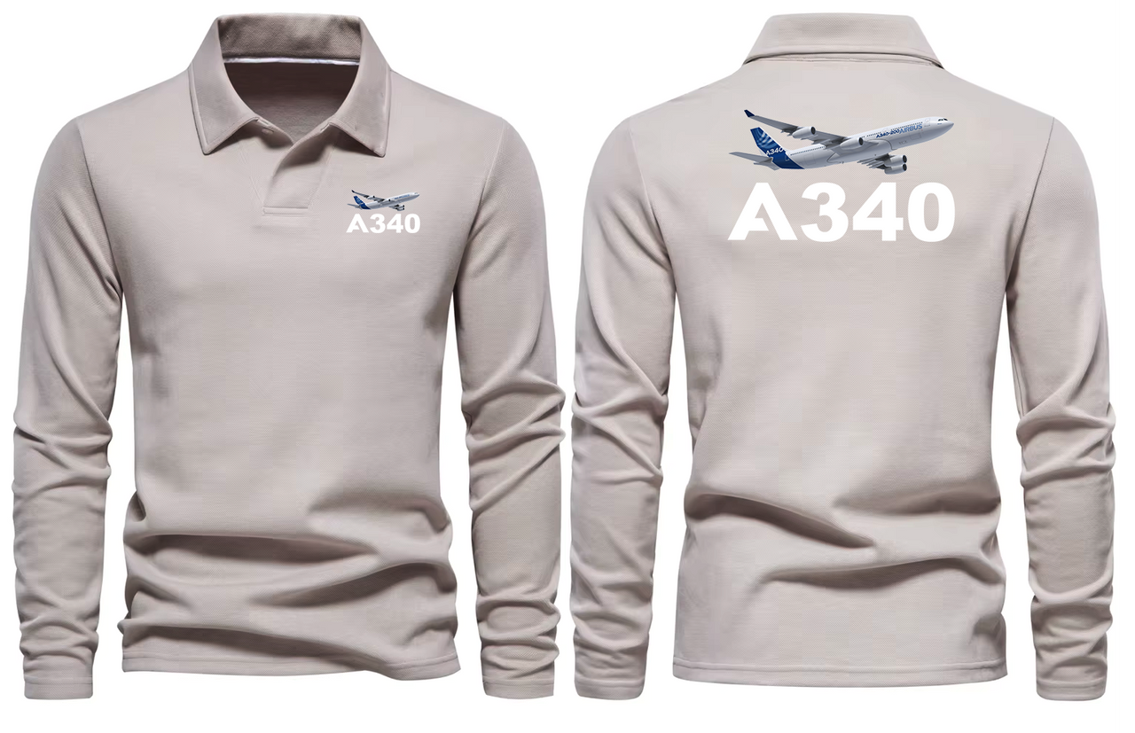 AIRBUS A340 LONG SLEEVE  POLO