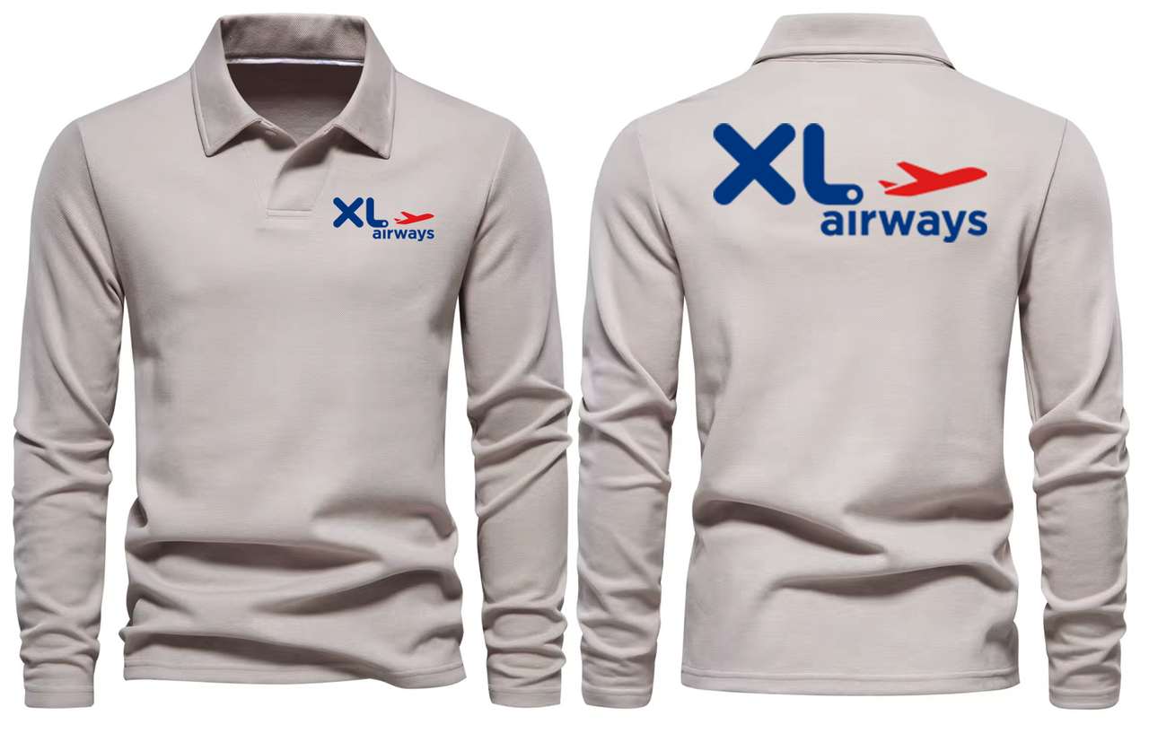 XL AIRWAYS  LONG SLEEVE  POLO