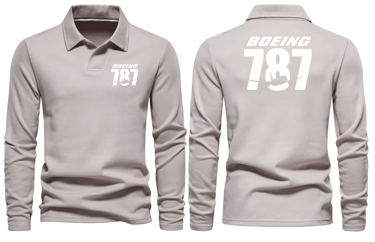 BOEING 787  LONG SLEEVE  POLO