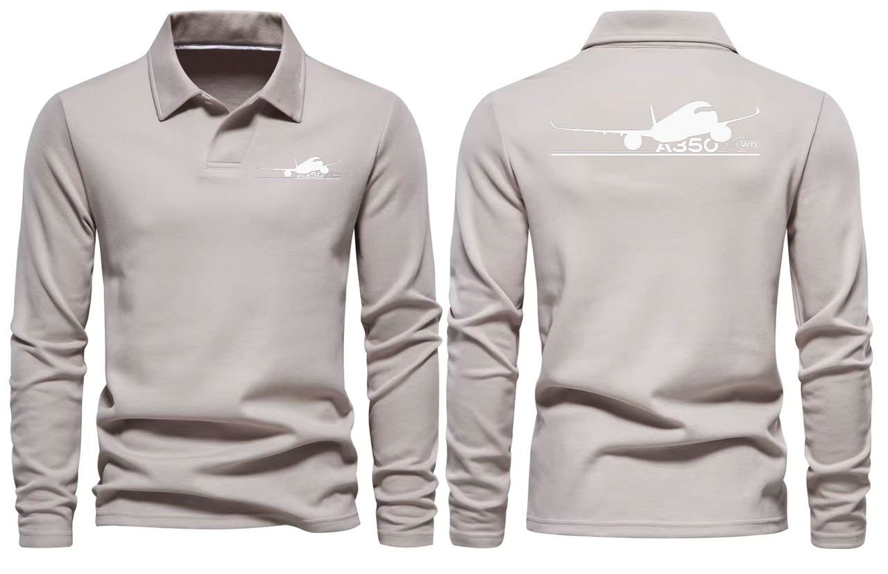 AIRBUS A350 LONG SLEEVE  POLO