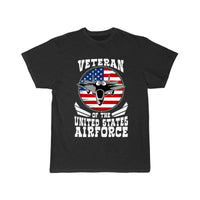 Thumbnail for Airforce US Flag Fighter Jet Patriotic Veteran  T Shirt THE AV8R