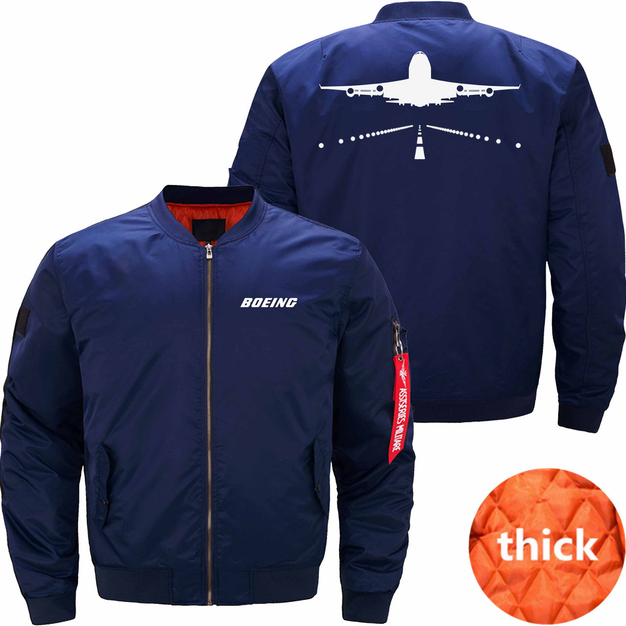 Boeing 747 RUNWAY Ma-1 Bomber Jacket Flight Jacket Aviator Jacket THE AV8R