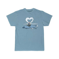 Thumbnail for Jet pilot flies heart with plane T Shirt THE AV8R
