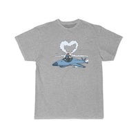Thumbnail for Jet pilot flies heart with plane T Shirt THE AV8R