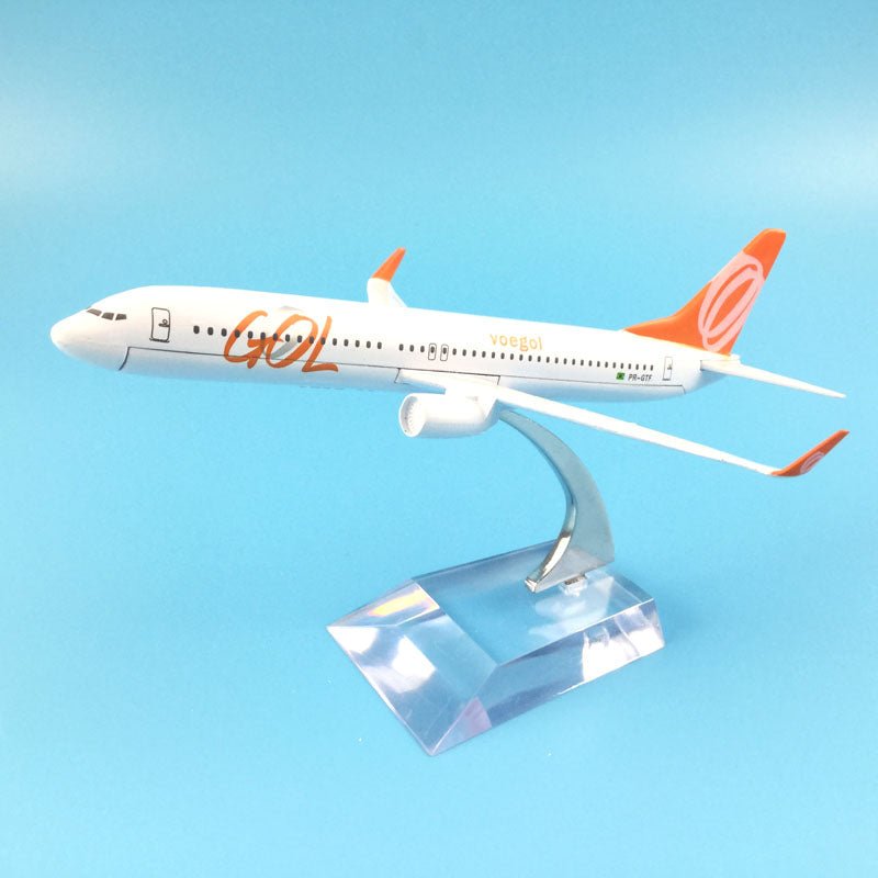 16CM ALLOY METAL MODEL PLANE BRAZIL AIR GOL AIRLINES BOEING 737 BOEING 737 800 AIRWAYS AIRCRAFT AIRPLANE MODEL W STAND GIFT - PILOTSX