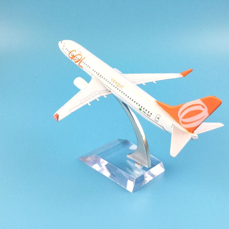 16CM ALLOY METAL MODEL PLANE BRAZIL AIR GOL AIRLINES BOEING 737 BOEING 737 800 AIRWAYS AIRCRAFT AIRPLANE MODEL W STAND GIFT - PILOTSX