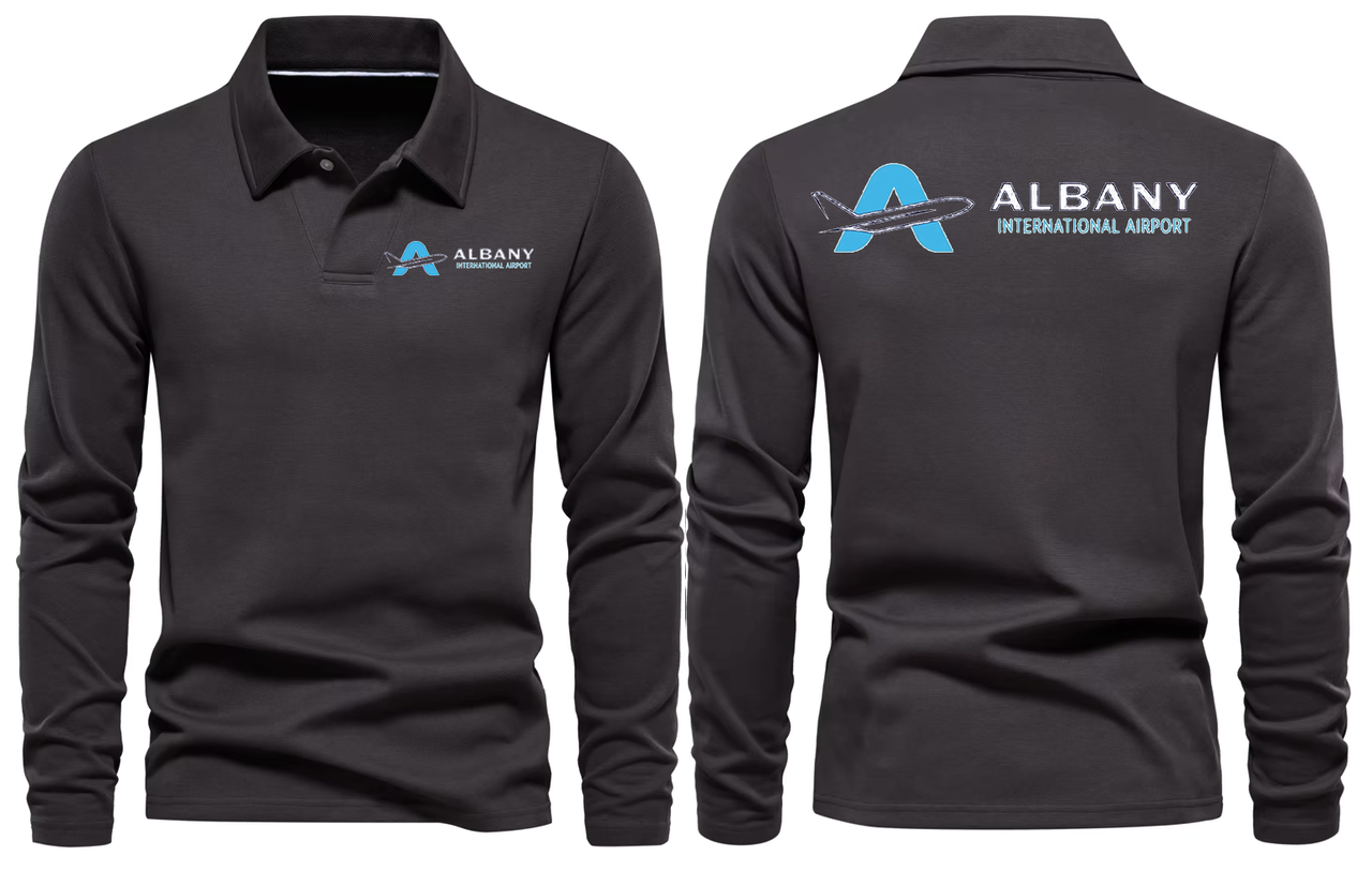 ALBANY AIRPORT LONG SLEEVE  POLO