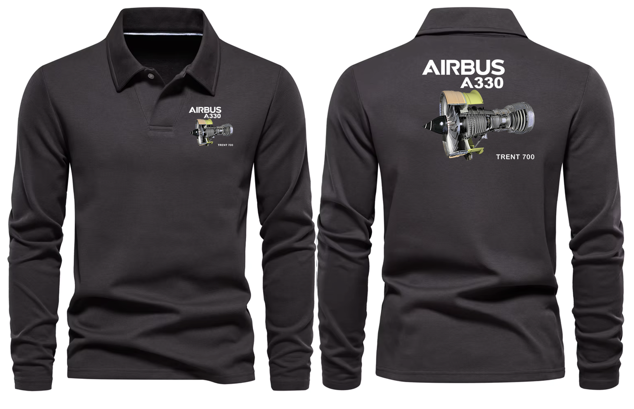 AIRBUS A330 TREANT 700 LONG SLEEVE  POLO