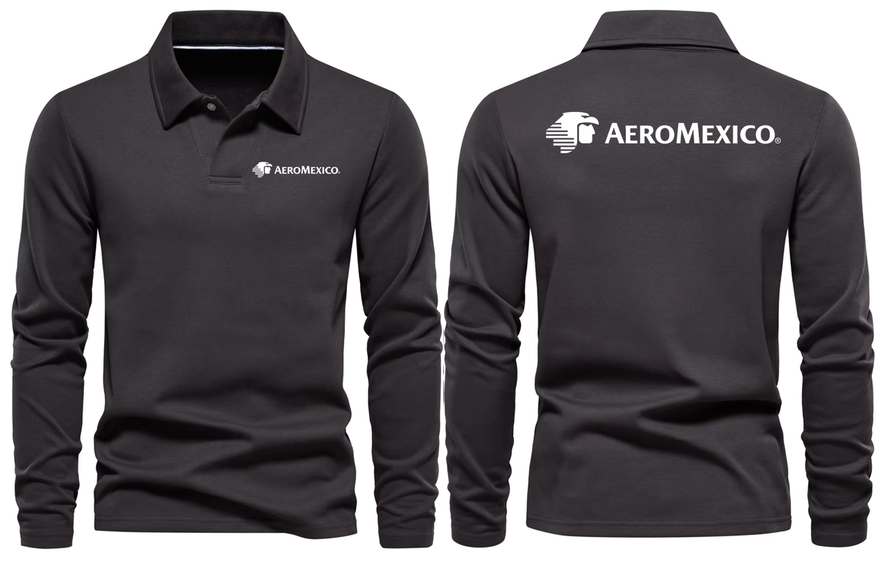 AIR MEXICO AIRLINES LONG SLEEVE  POLO