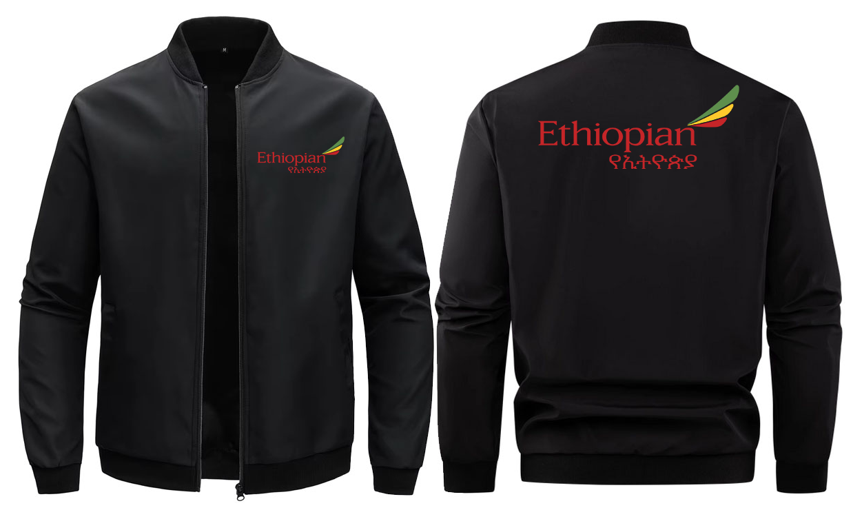 ETHIOPIAN  AIR LOOSE SOLID COLOR JACKET