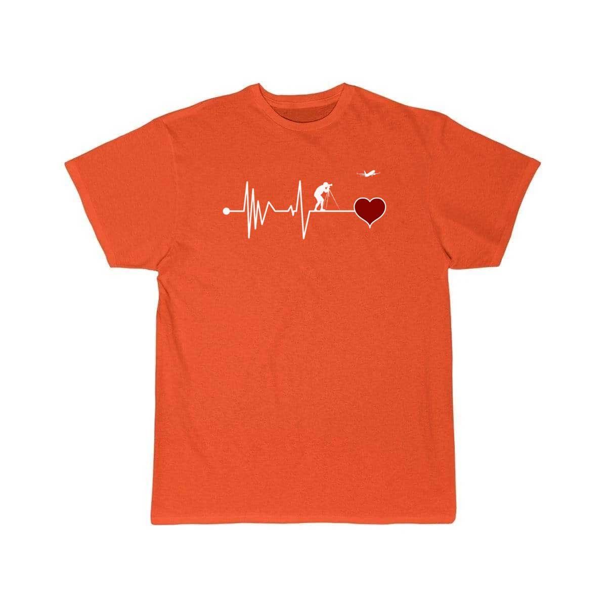 Plane Spotter Heartbeat Red Heart T-SHIRT THE AV8R