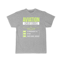 Thumbnail for Aviation Cheat Codes Funny ATC Pilot  T-SHIRT THE AV8R