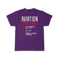 Thumbnail for Aviation Cheat Codes Funny Airplane Humor Pilot T-SHIRT THE AV8R
