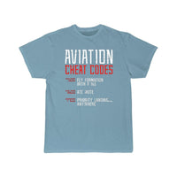Thumbnail for Aviation Cheat Codes Funny Airplane Humor Pilot T-SHIRT THE AV8R