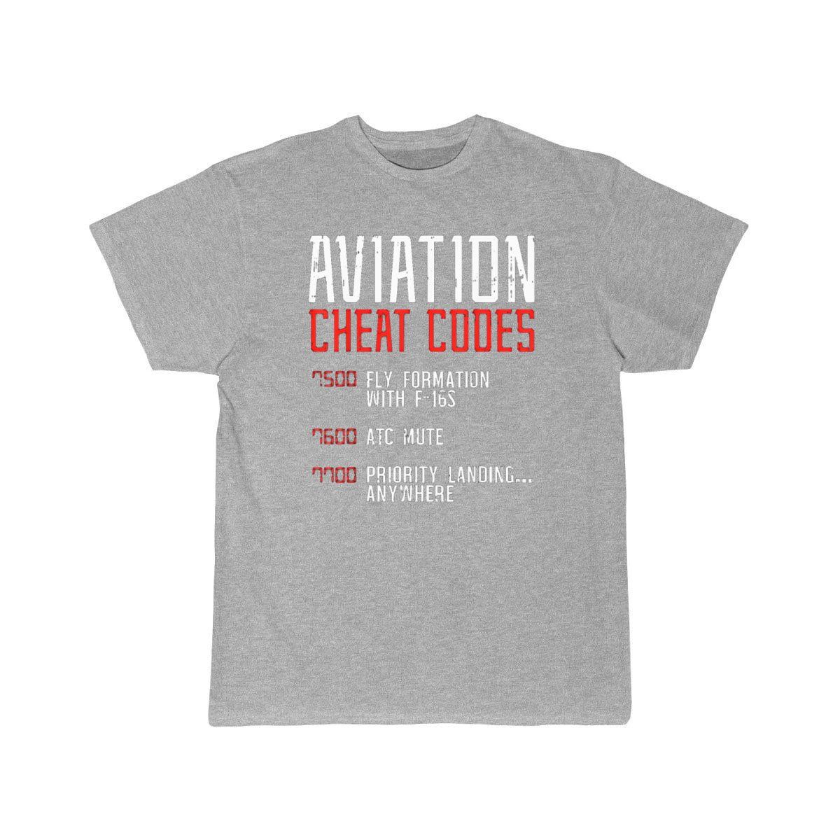 Aviation Cheat Codes Funny Airplane Humor Pilot T-SHIRT THE AV8R