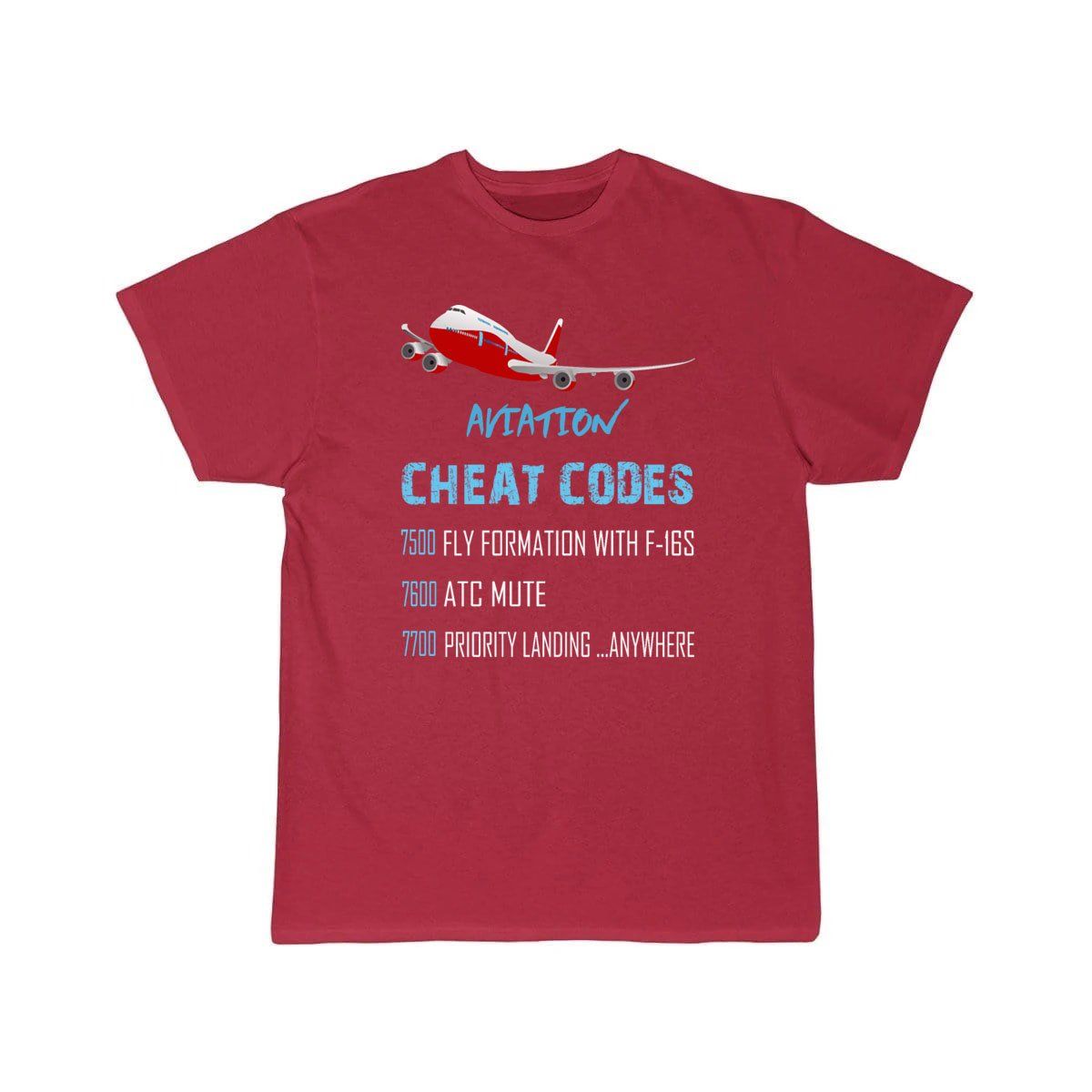 Aviation Cheat Codes 7500 7600 7700 T-SHIRT THE AV8R