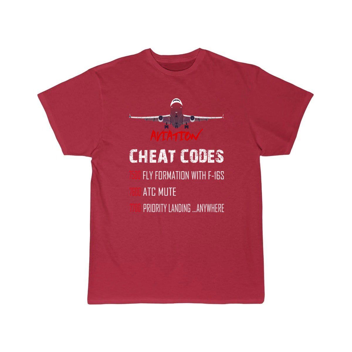 Aviation Cheat Codes 7500 7600 7700 T-SHIRT THE AV8R