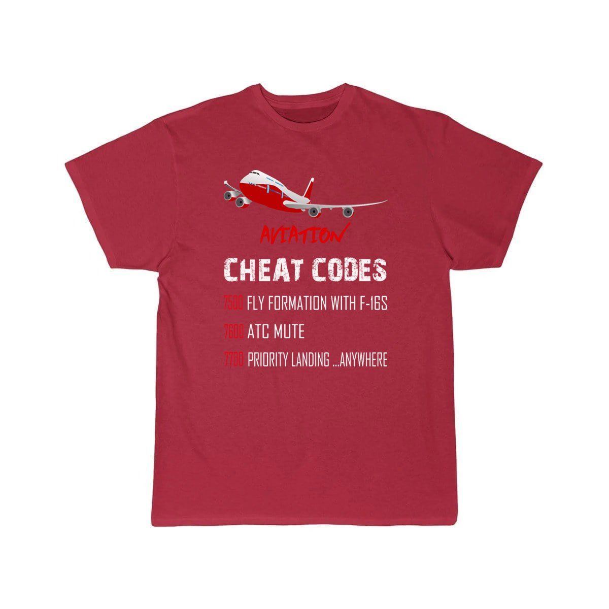 Aviation Cheat Codes 7500 7600 7700 T-SHIRT THE AV8R