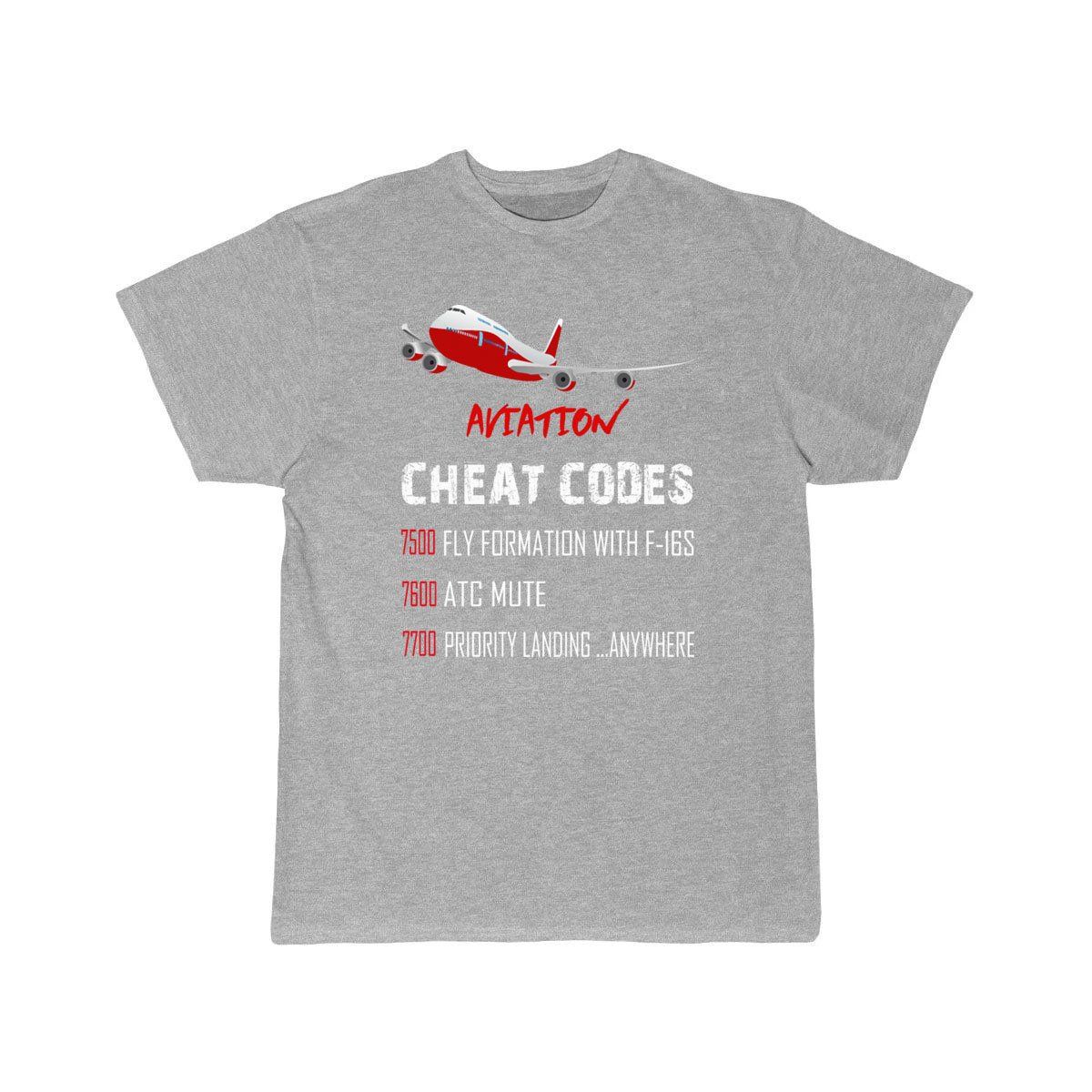 Aviation Cheat Codes 7500 7600 7700 T-SHIRT THE AV8R