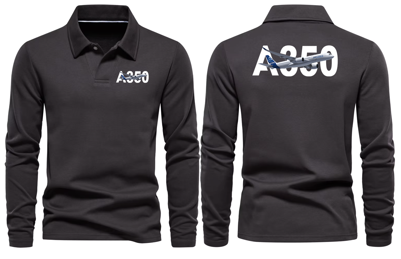 AIRBUS A350 LONG SLEEVE  POLO