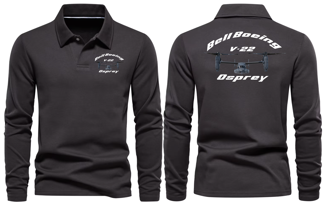 BOEING BELL V22 LONG SLEEVE  POLO