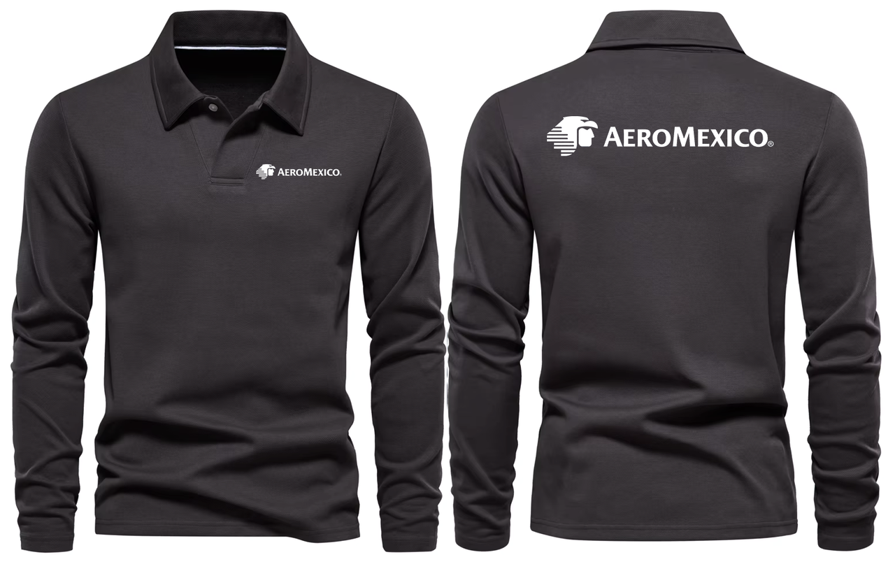 MEXICO AIRLINES LONG SLEEVE  POLO
