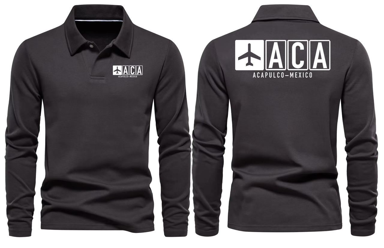 ACA AIRPORT LONG SLEEVE POLO