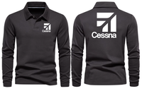 Thumbnail for CESSNA LOGO LONG SLEEVE  POLO