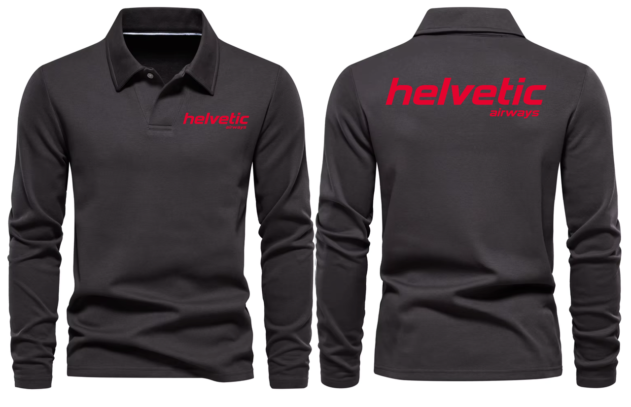 HELVETIC AIRLINES LONG SLEEVE  POLO