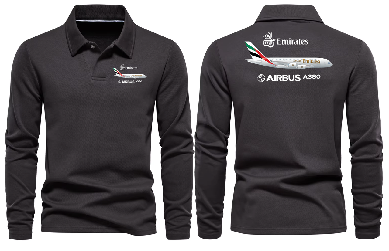 AIRBUS A380 LONG SLEEVE  POLO
