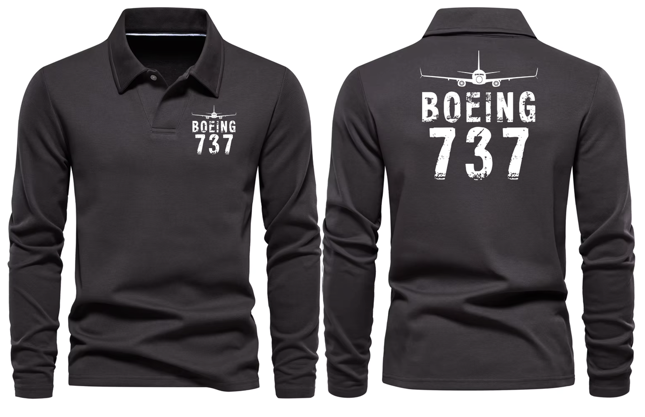BOEING 737 LONG SLEEVE  POLO
