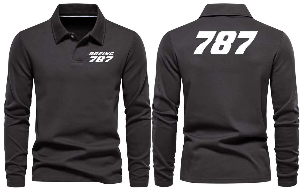 BOEING 787  LONG SLEEVE  POLO
