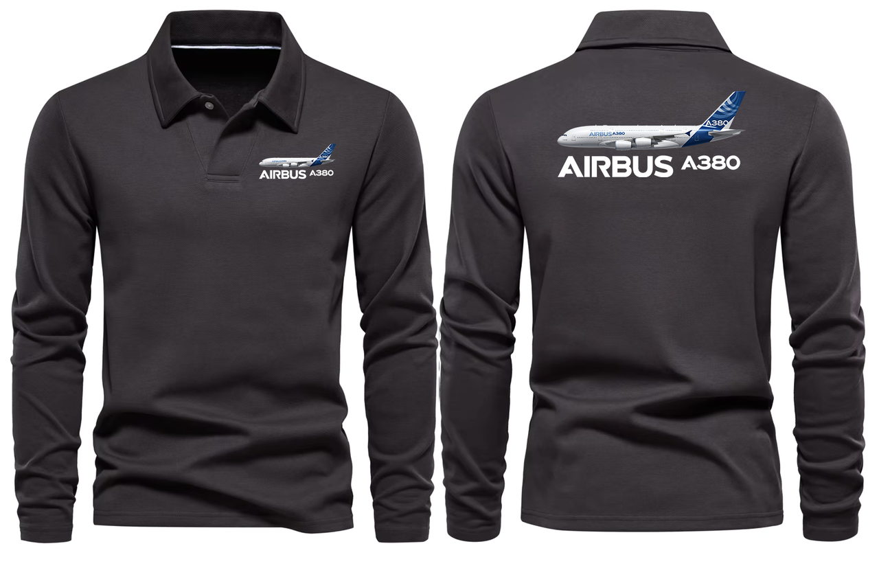 AIRBUS A380 LONG SLEEVE  POLO