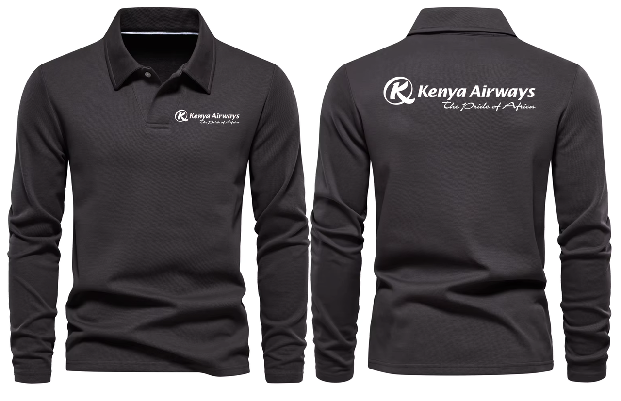KENYA  AIRWAYS LONG SLEEVE  POLO
