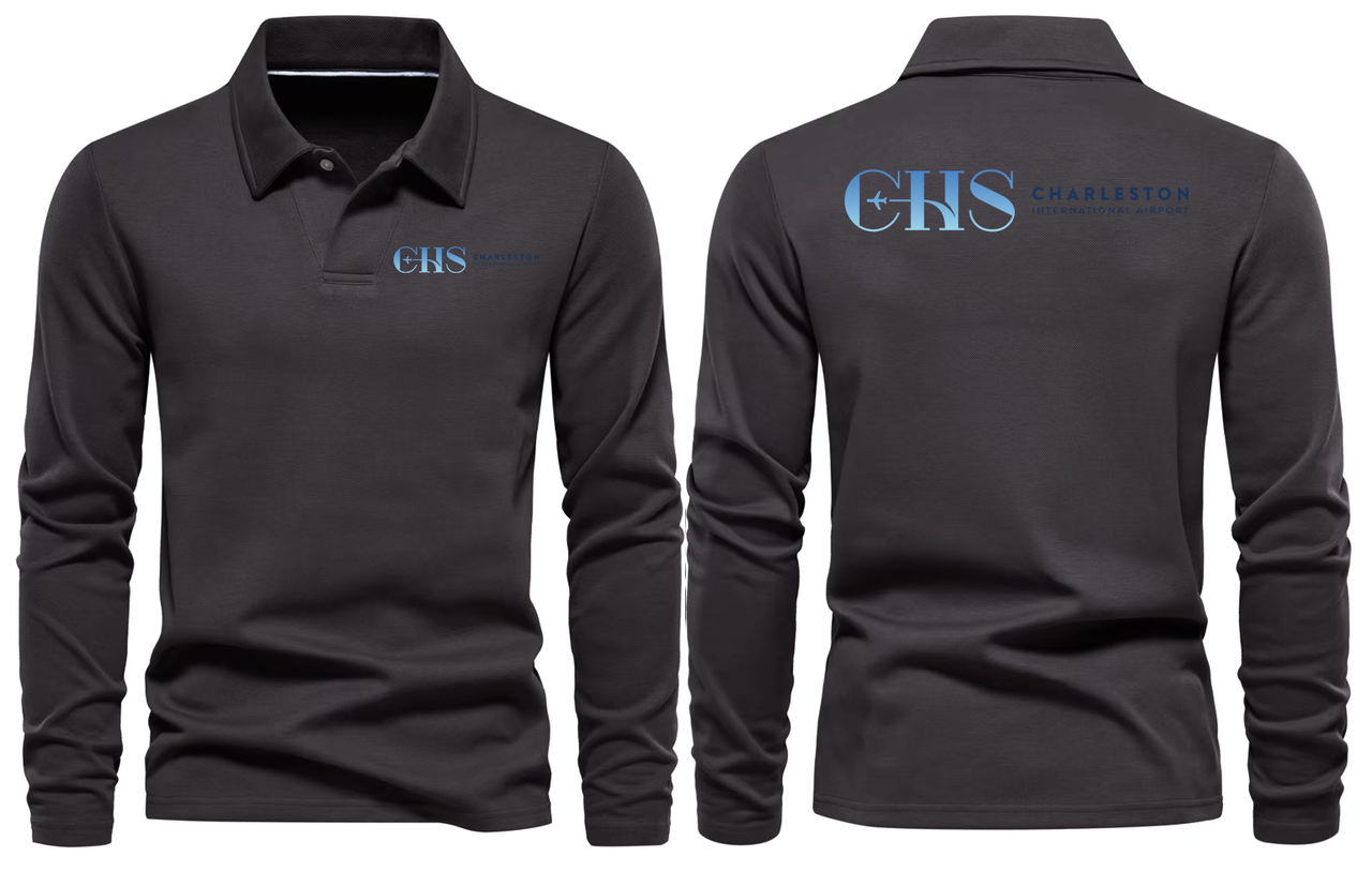 CHARLESTON AIRPORT LONG SLEEVE  POLO