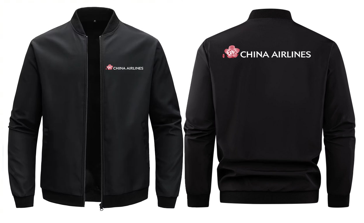 CHINA AIRLINES LOOSE SOLID COLOR JACKET