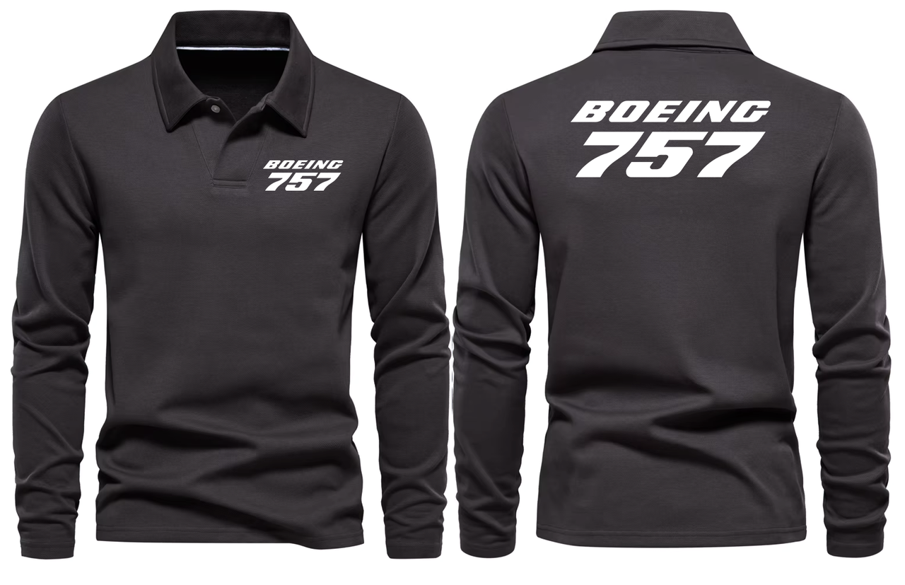 BOEING 757 LONG SLEEVE  POLO