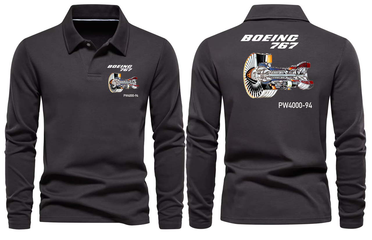 BOEING 767 PW4000-94 LONG SLEEVE  POLO