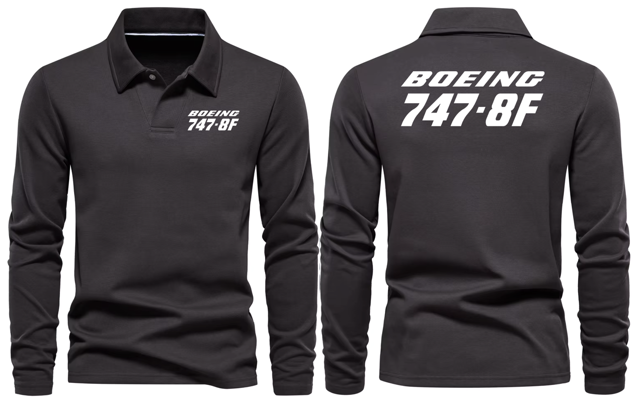 BOEING 747-8F LONG SLEEVE  POLO
