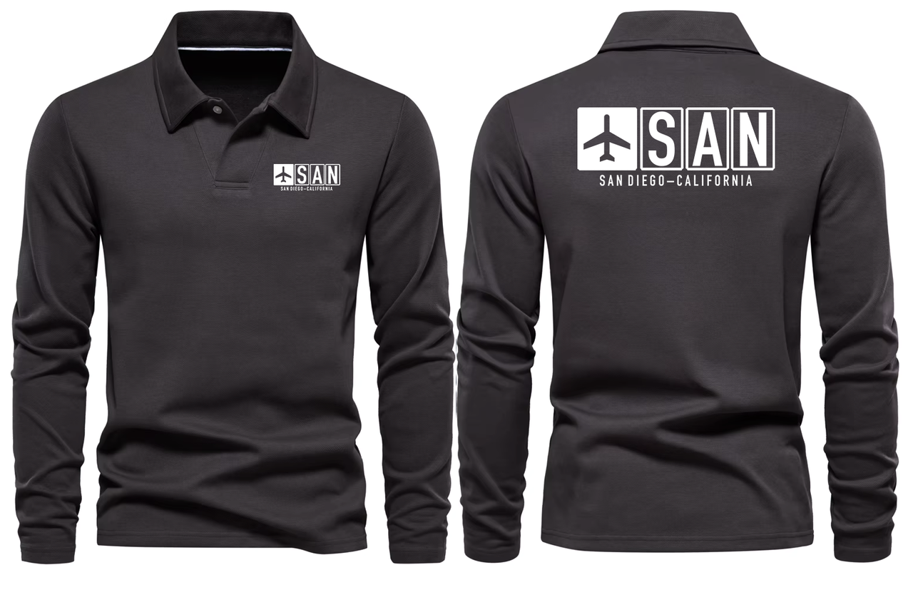 SAN AIRPORT LONG SLEEVE POLO