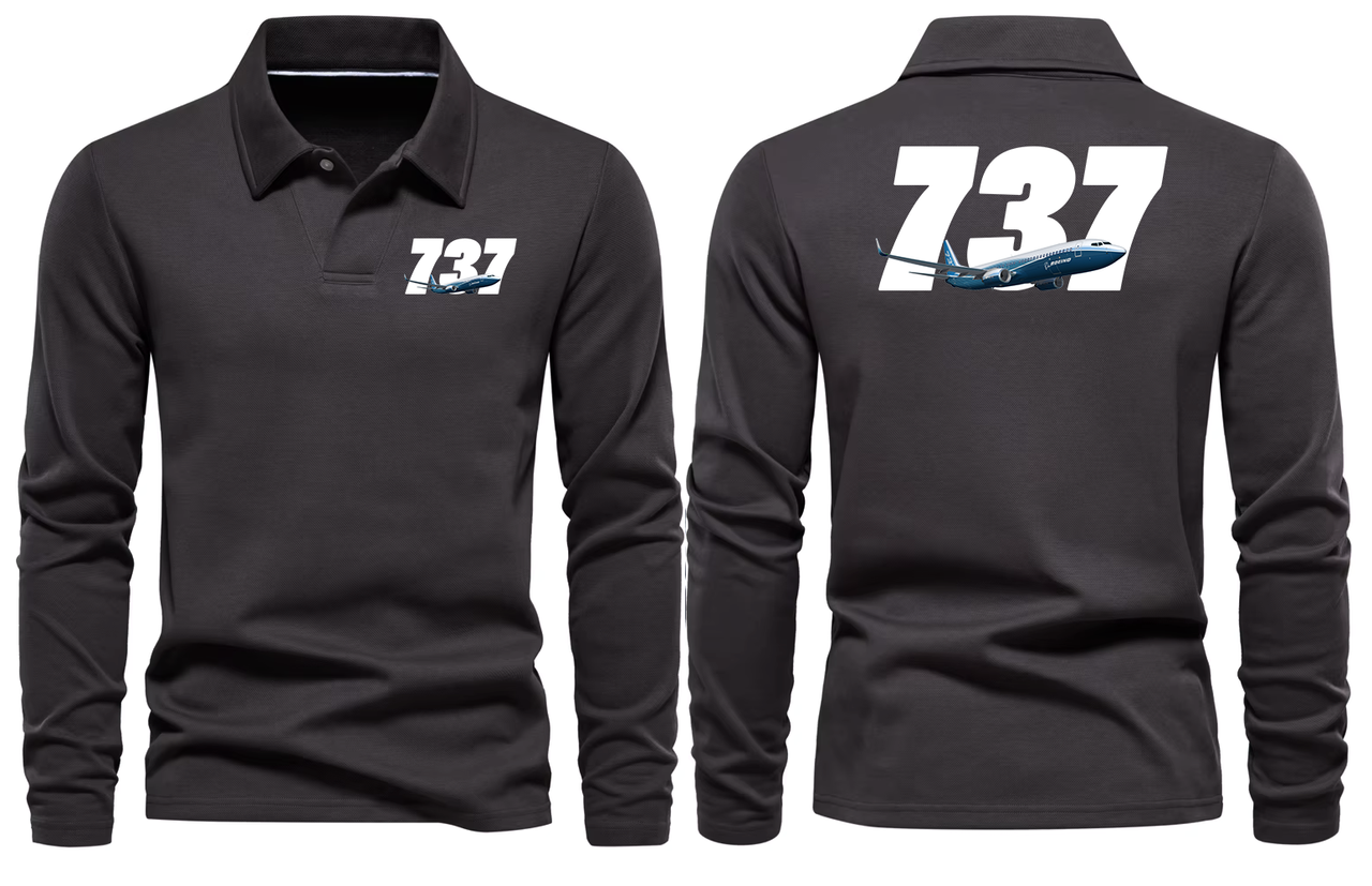 BOEING 737 LONG SLEEVE  POLO