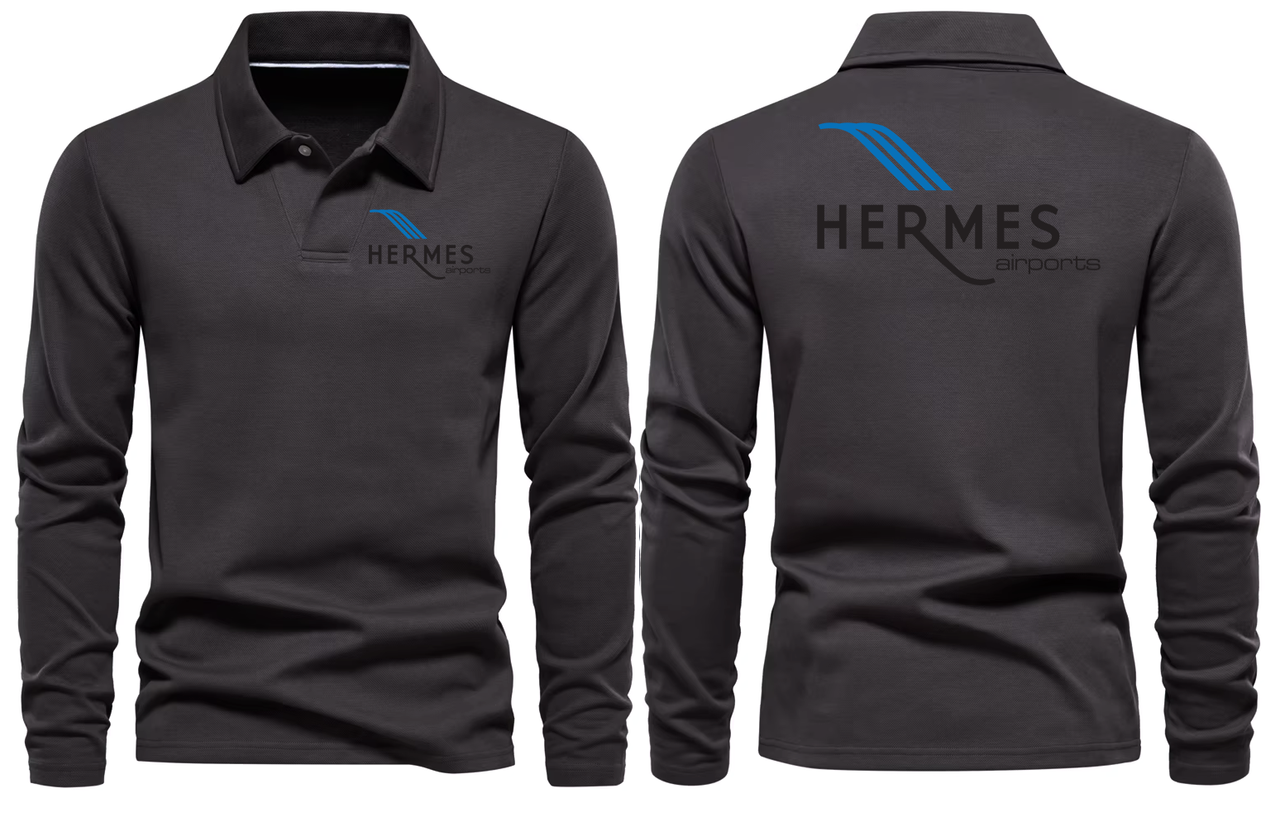 HERMES AIRPORT LONG SLEEVE  POLO