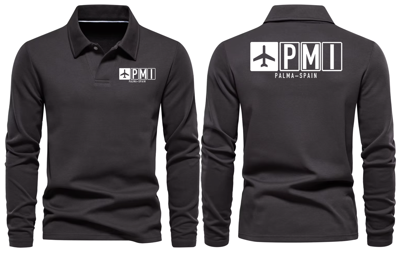 PMI AIRPORT LONG SLEEVE POLO