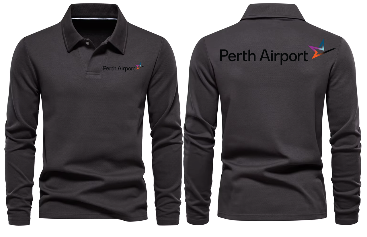 PERTH AIRPORT LONG SLEEVE  POLO