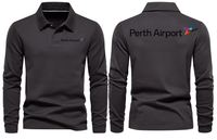 Thumbnail for PERTH AIRPORT LONG SLEEVE  POLO